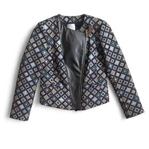Contemporary Pinko Gobelin Jacquard Jacket – Italian Tailored Chic M
